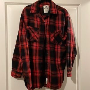 Alpine Design womens plaid flannel shirt size L